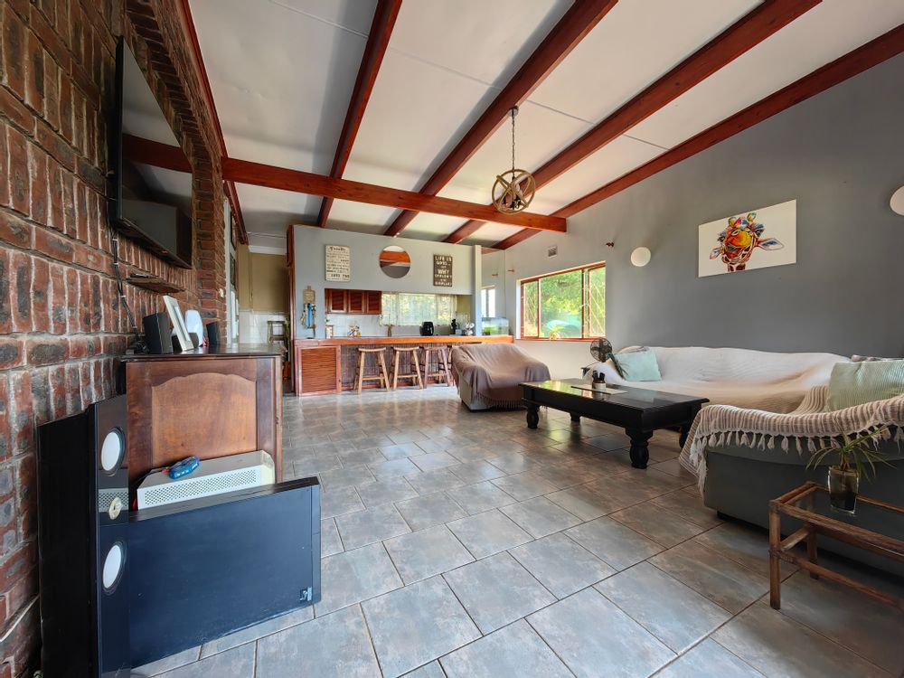 Open plan living area of house