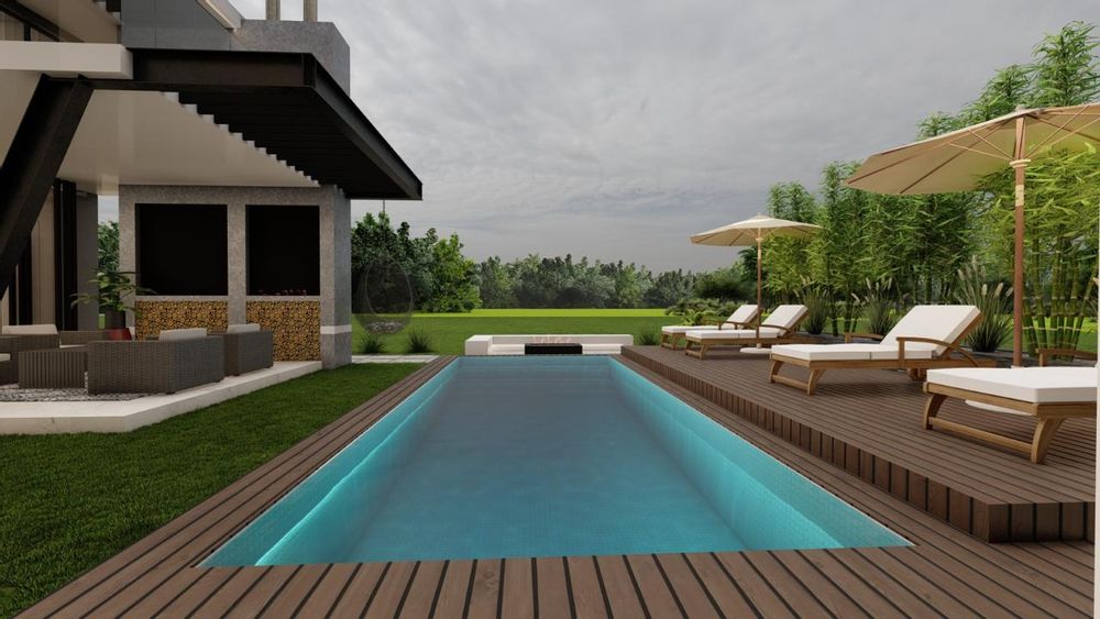 EXTERIOR VIEW OF POOL AREA