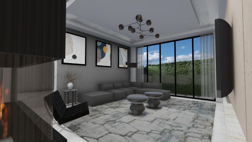 INTERIOR TELEVISION LOUNGE