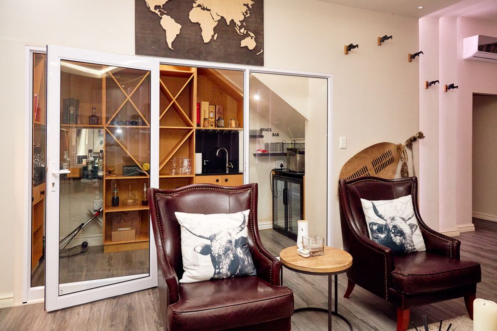 Glass front wine cellar