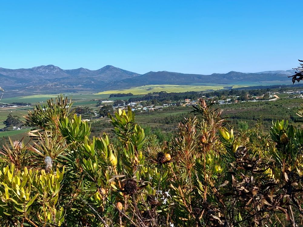 View of village from mountain