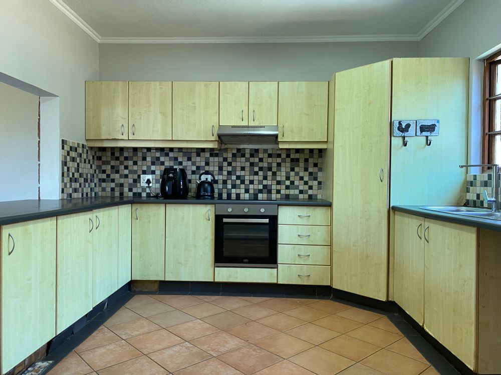 Kitchen overlooking pool area