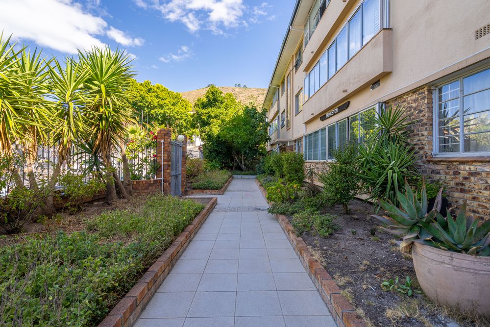 Front of the building garden area