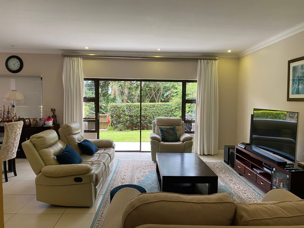 Lounge with sliding doors to patio