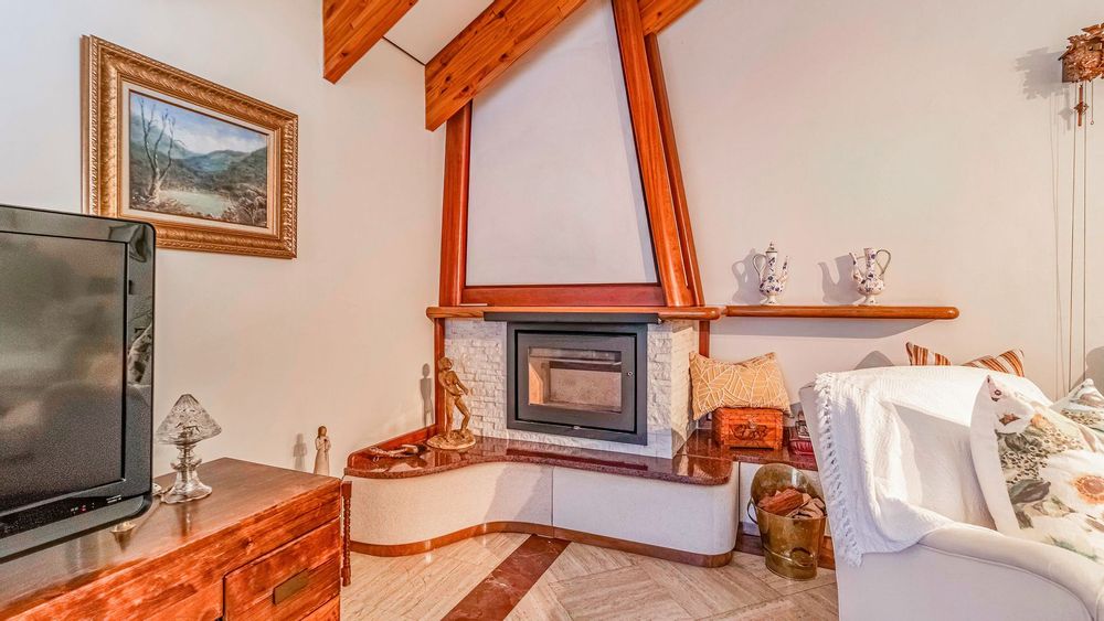 Formal lounge has a morso fireplace