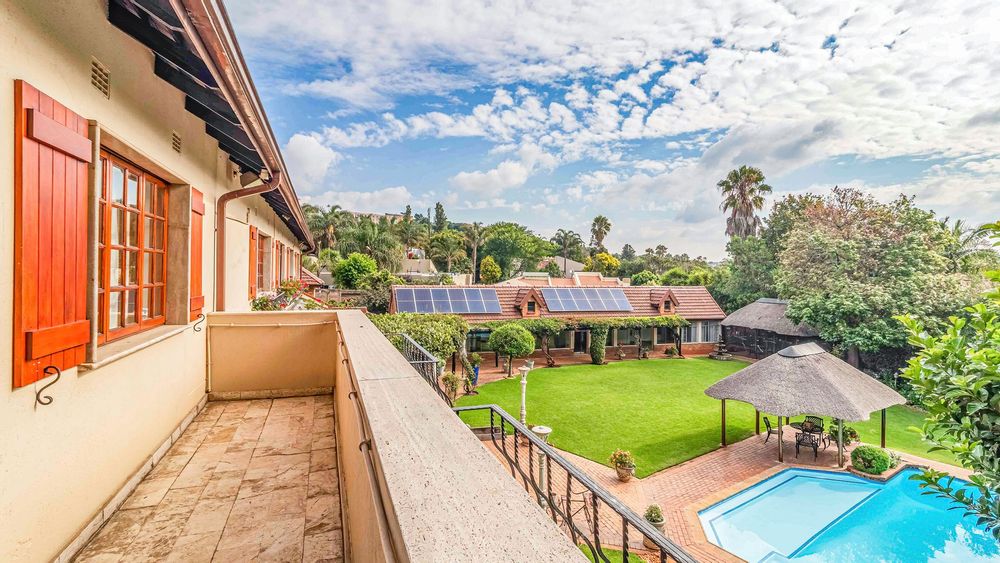 Main bedroom balcony overlooking the garden