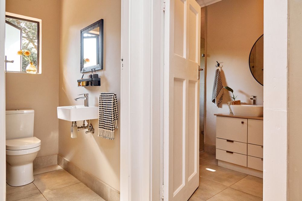 Family bathroom and separate toilet