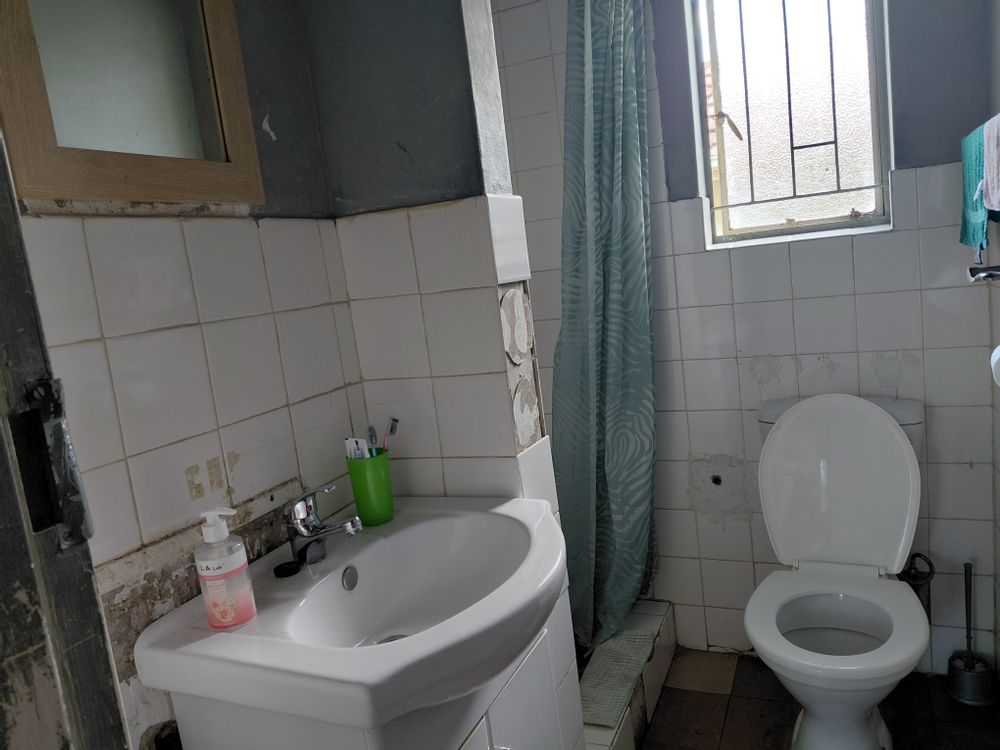Separate toilet and shower