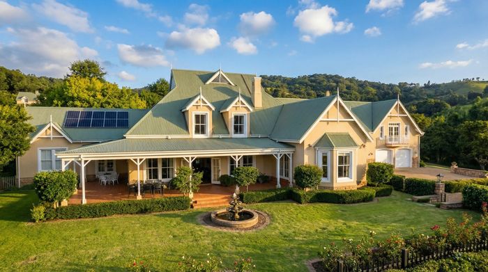 Balgowan House For Sale: 5 beds, office, expansive gardens, and serene views.