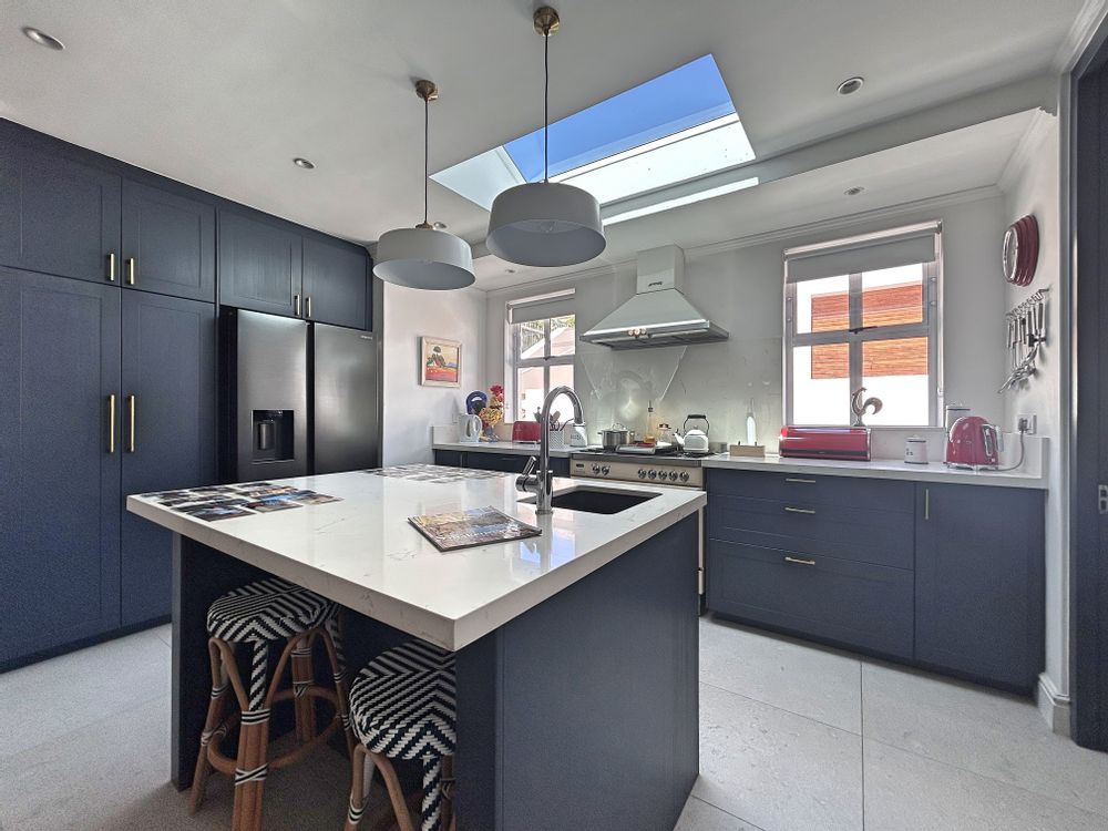 Kitchen with skylight