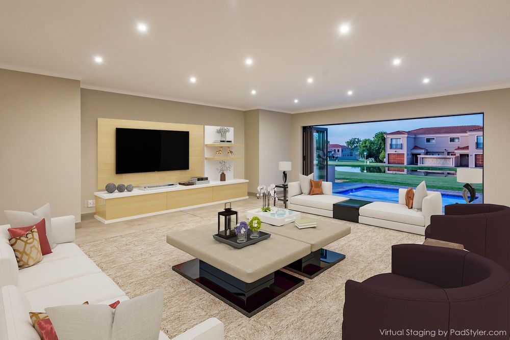 Lounge looking out to the pool area