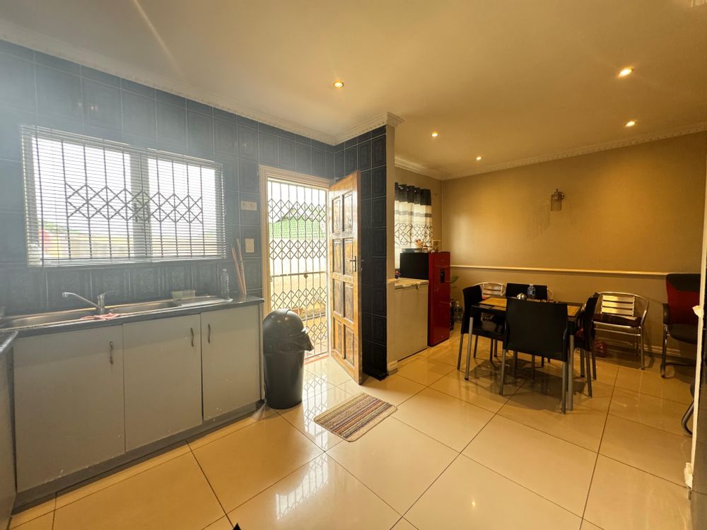 kitchen and dining area