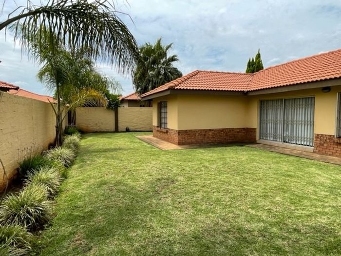 3-bedroom house for sale in Waterkloof AH with garden, double garage, and estate security.