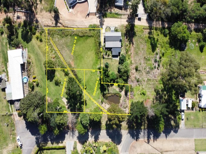 Vacant Land Residential for Sale in Swellendam Central: Three plots with established trees.