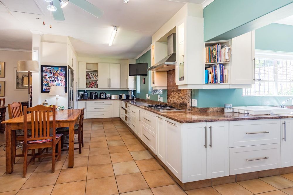 Breakfast table in kitchen
