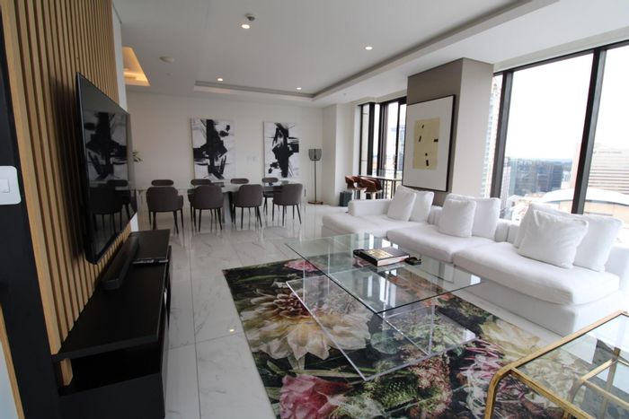 Three en-suite apartment in Sandton Central to rent, with premium amenities.