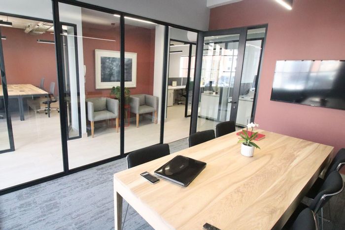 To Rent: Private serviced office in Parktown North with shared amenities and backup power.