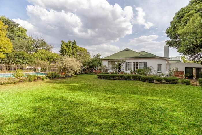 Parktown House For Sale: Spacious garden, pool, security, and housekeeper's accommodation.