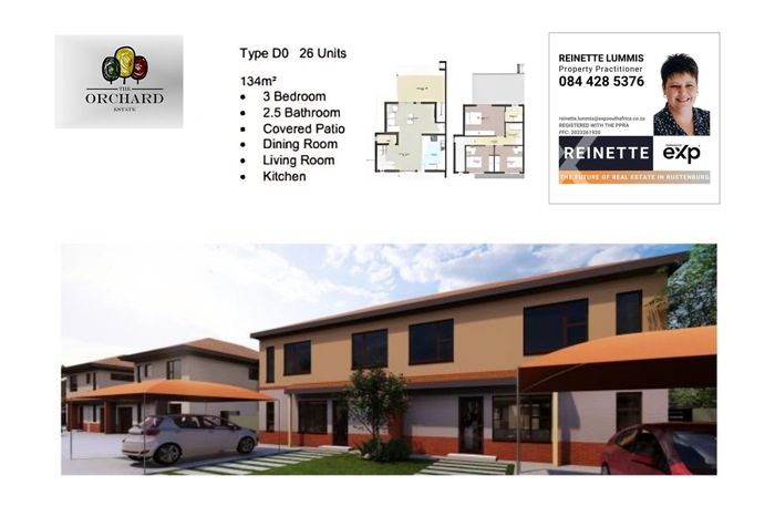 For Sale: Cluster Home in Waterval East with 3 Bedrooms, Open-Plan Living, and Carports.