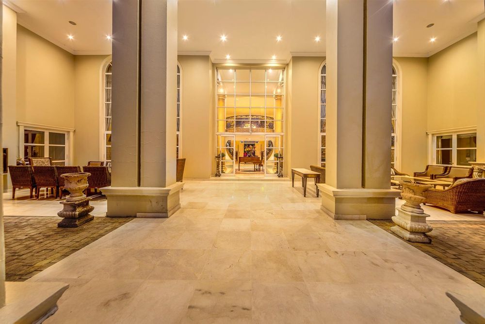 Entertainment patio at sunset