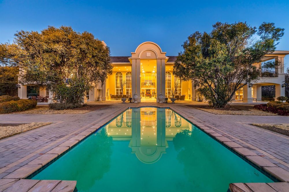 Front of the home at sunset