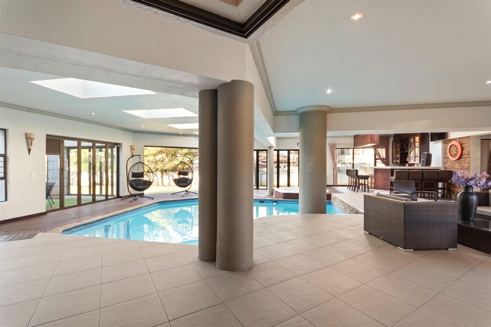 Indoor pool and lounge
