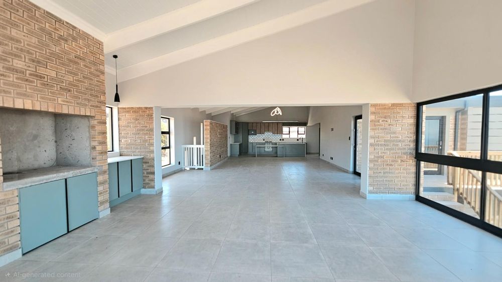 OPEN PLAN LIVING ROOM, DINING ROOM, BRAAI ROOM