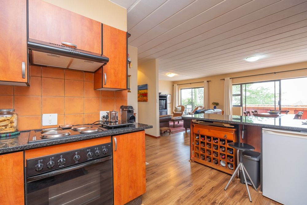 Open plan kitchen, lounge and dining area