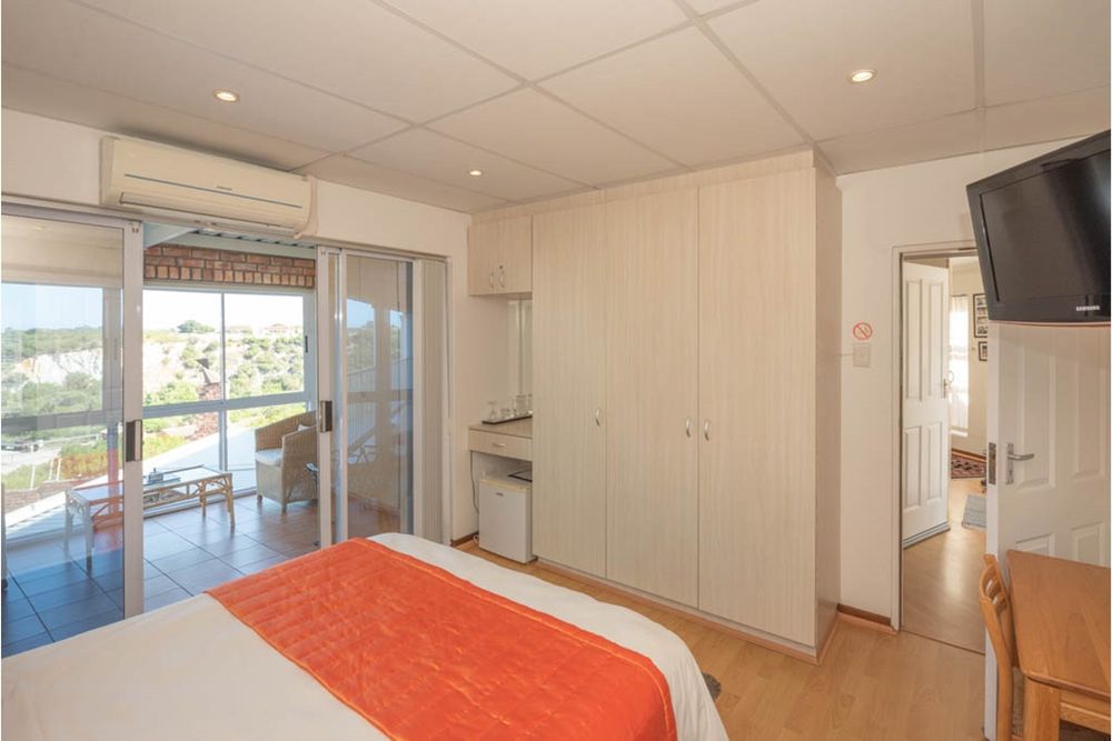 Sliding doors opening to patio