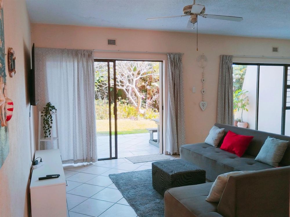 Lounge with sliding door