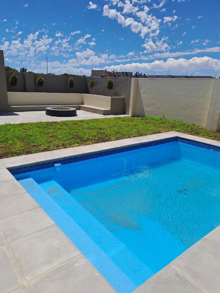 Pool with outdoor shower