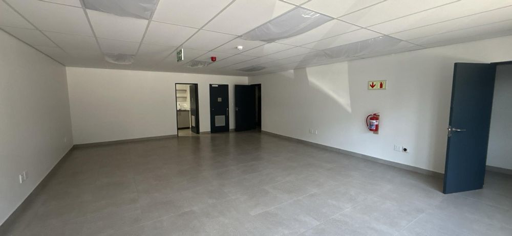 Open plan office from the door