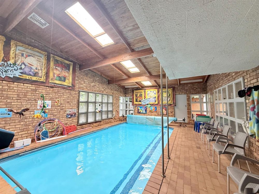Enclosed and heated swimming pool