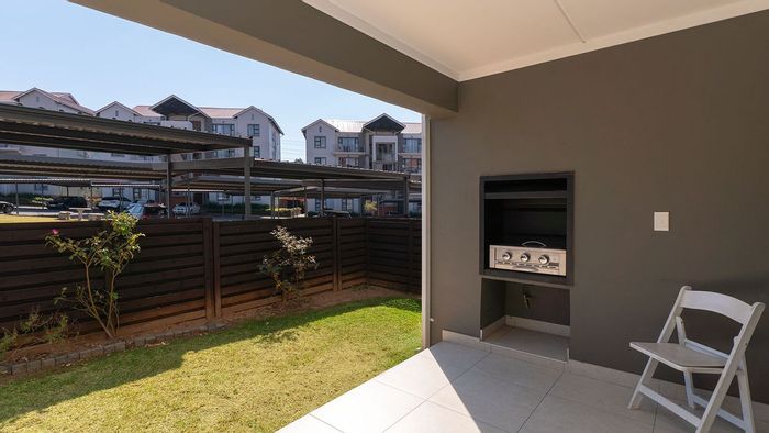 For Sale: Apartment in Modderfontein with patio, gas braai, and 24-hour security.