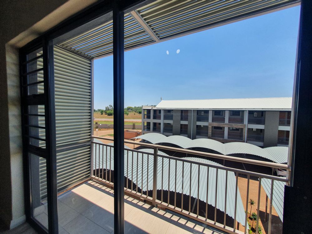 Top floor balcony with a view.