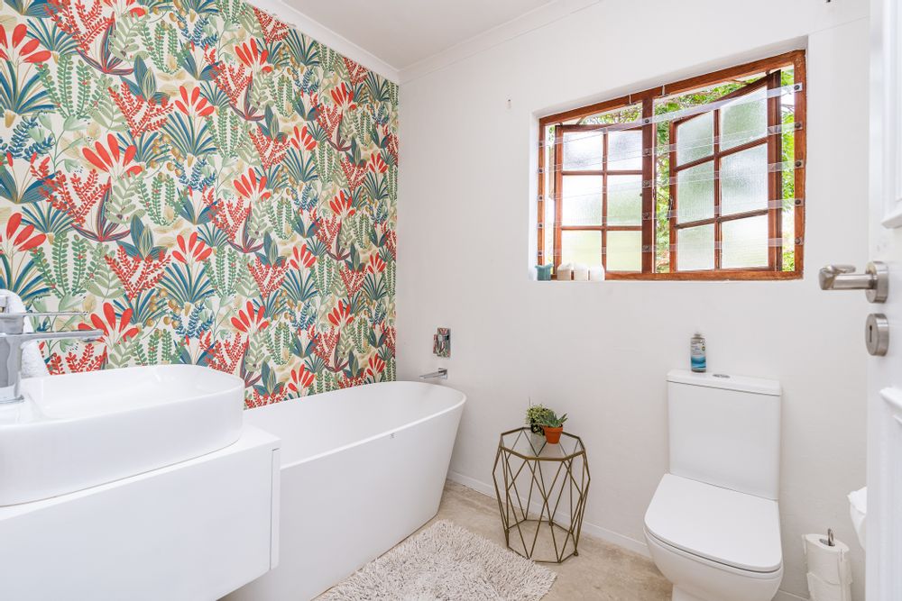 Downstairs Bathroom with freestanding bath