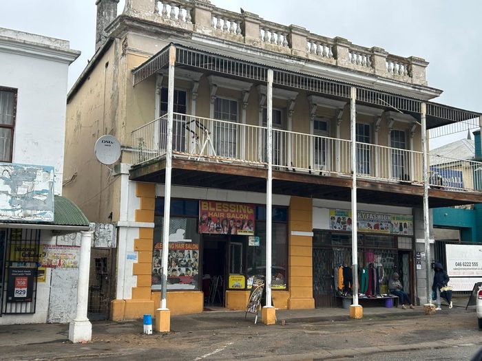 Commercial property for sale in Grahamstown Central with retail and residential units.