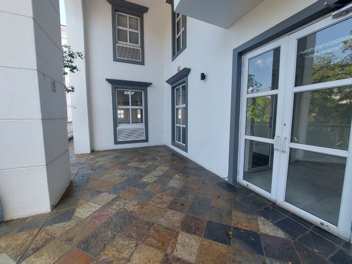 To Rent: Commercial Office Suite in Bryanston with balcony, parking, and fibre connectivity.
