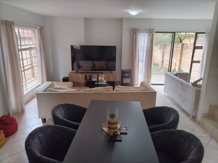 3-Bedroom Townhouse To Rent in Oukraal Estate with security, garden, and fiber.