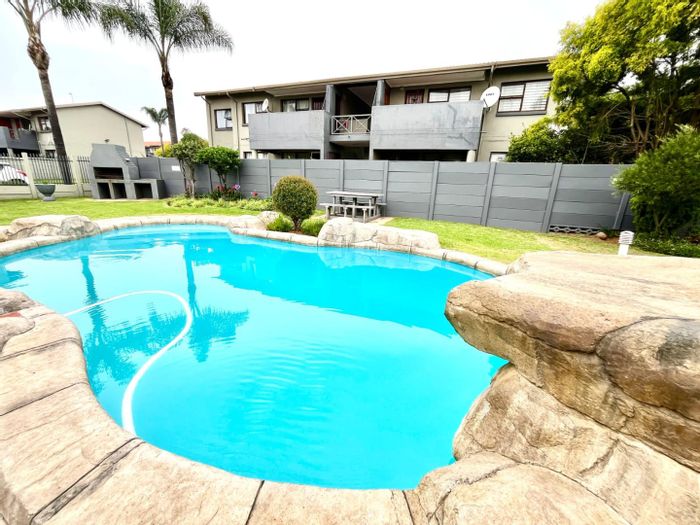 Rynfield Apartment To Rent: 2 beds, balcony, pool, pet-friendly, secure complex.