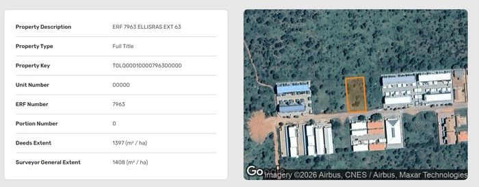 Vacant Land Residential For Sale in Lephalale Central, 1397 m² with fibre internet.