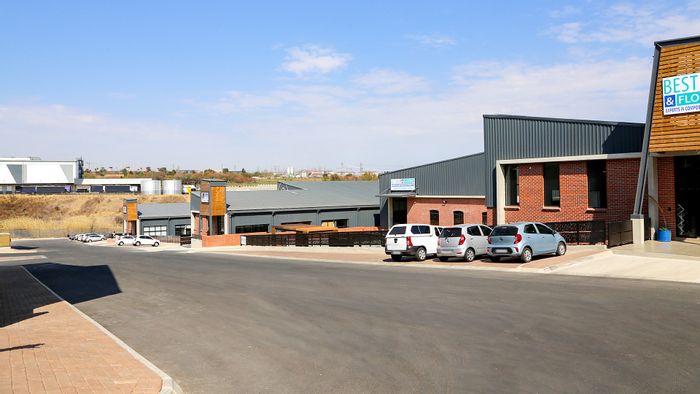 Industrial spaces to rent at Riversands: offices, showrooms, and warehousing available.