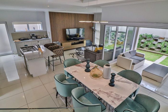 Bryanston Townhouse To Rent: 3 beds, private garden, en-suite bathrooms, and braai area.