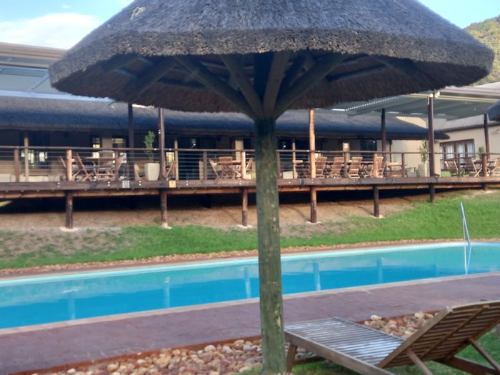 For Sale: Farm in Van Wyksdorp with lodge, chalets, campsite, and conference venue.