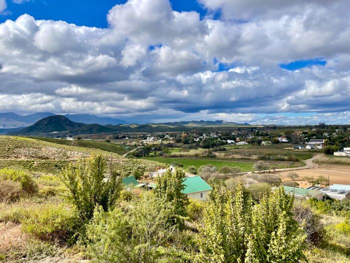 Calitzdorp Central Small Holding For Sale: Three bedrooms, studio, expansive views, and flower fields.