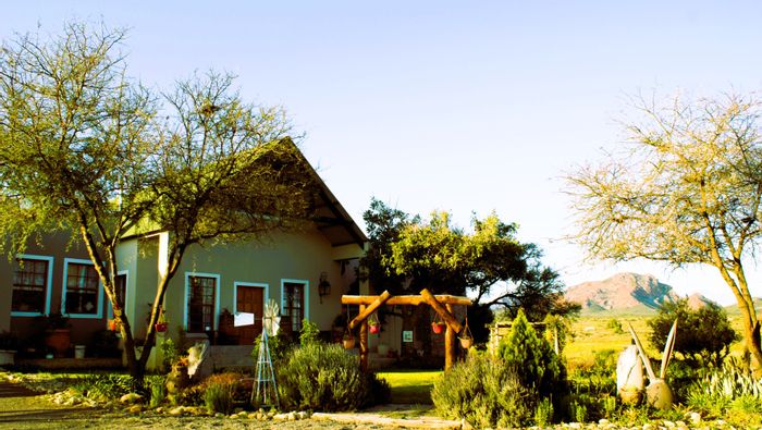 Oudtshoorn Rural Small Holding For Sale: Spacious home, views, pool, guest accommodations.