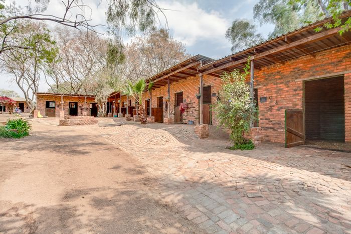 Equestrian farm in Timsrand AH for sale: stables, riding school, and cottages.