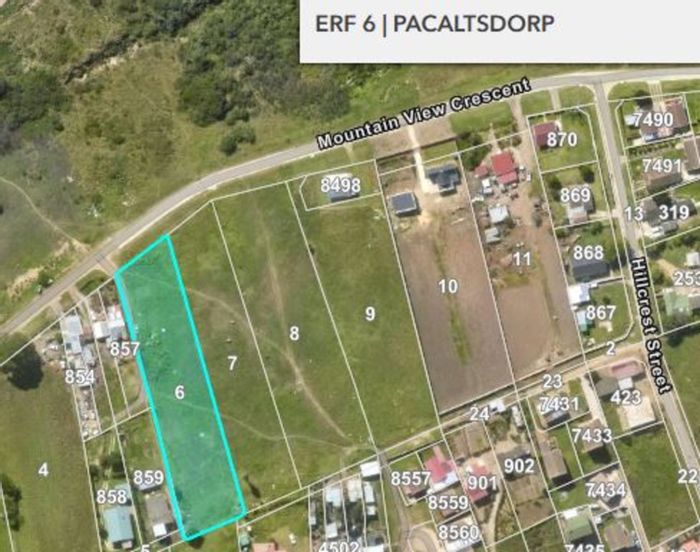 Vacant Land Residential for Sale in Pacaltsdorp - 3654m2, ideal for development.
