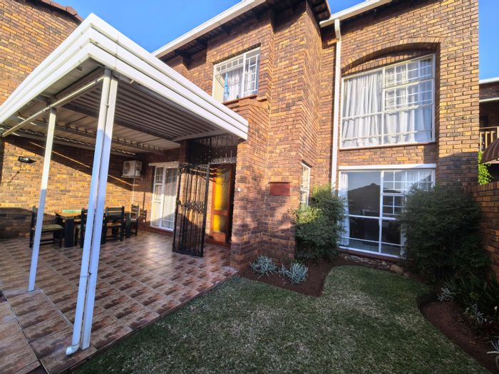 For Sale: 3-Bedroom Townhouse in Zwartkop with private patio and secure parking.