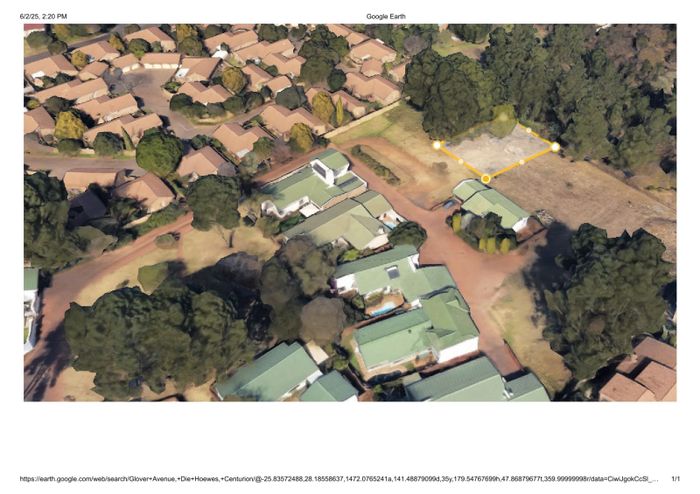 Vacant Land Residential for Sale in Die Hoewes, secure estate near amenities.